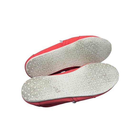 Toms Womens Coral Canvas Flats Size 7 Comfort Slip-On Shoes - Picture 4 of 4